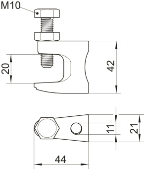 OBO FL2-G M10 TG Trägerschraubklammer m. 