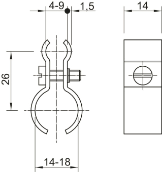 OBO 1020 14-18 A4 Spanndrahtschelle 