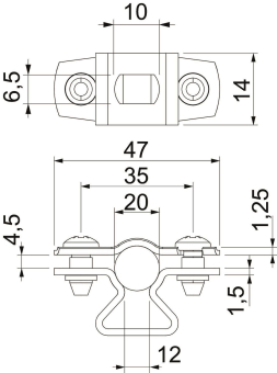 OBO ASL 733 20 A2 Abstandschelle 