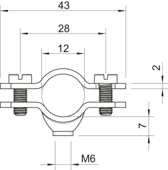 OBO 731 W 12 G Abstandschelle 