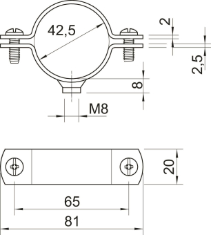OBO 2900WM8 42.5 FT Abstandschelle 