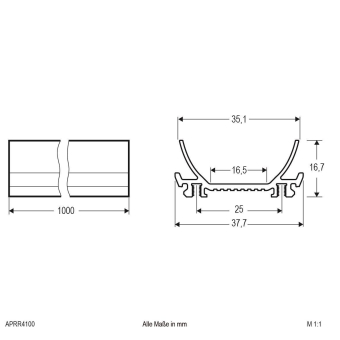 EVN Einlegeprofil m.Reflektor   APRR4100 