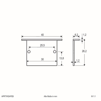 EVN Alu-Endabschlussplatte    APRTWEAPEB 