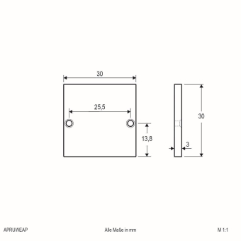 EVN Alu-Endabschlussplatte weiß APRUWEAP 