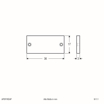 EVN Alu-Endabschlussplatte weiß APSFWEAP 