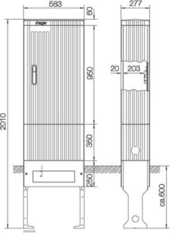 Hager Kabelverteilersäule ZAS    ZAK205A 