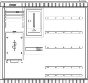 Hager Festplatzverteiler-      ZAF102BF8 