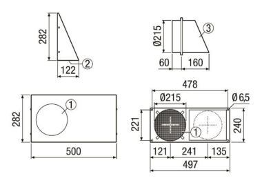 Maico Kombi-Wandstutzen         KWH 20 R 