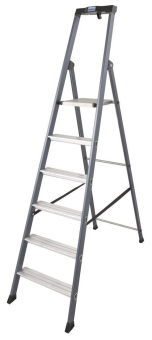 KRAU Stufen-Stehleiter, eloxiert  124203 