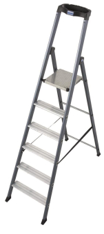 KRAU Stufen-Stehleiter, eloxiert  124203 
