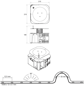 RUTEC Stripe Kabeltrommel E-Worklight 