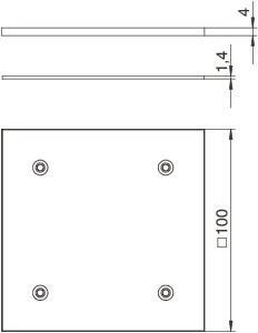 OBO DAT F Blindplatte f.Montageöffnung 