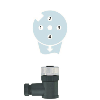 LED2WORK M12 Buchse gewinkelt  200200-02 