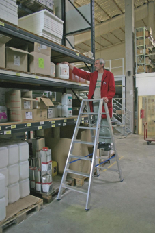 Krause Stufen-Doppelleiter Alu 2x7 