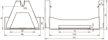 DEHN Dachleitungshalter Typ KF2   253051 