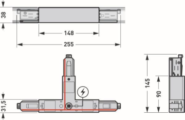 TRILUX Rail T-Verb-L D/C 3PH ST  8883100 
