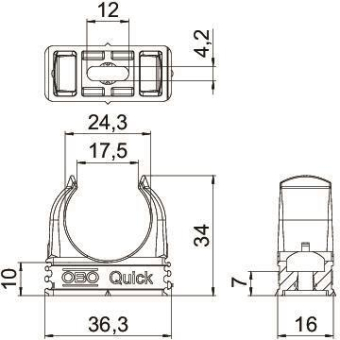 OBO 2955 F M25 STGR Quick-Schelle 
