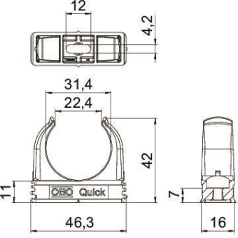 OBO 2955 F M32 STGR Quick-Schelle 