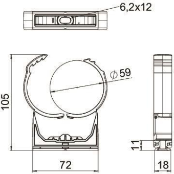 OBO PQ-59 LGR proQuick-Schelle 58,5-65mm 