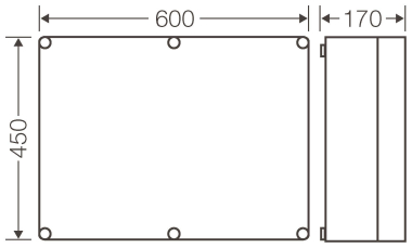 Hensel Leergehäuse 575x425x146mm Mi 0600 