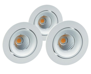Rutec LED-Einbaustrahler3er  ALU57331WWD 