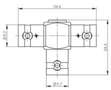 TG BNC-T-Stück 50 OHM (F-F-  J01004B0616 