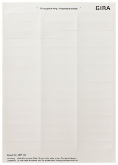 GIRA 2874112 Beschriftungsbögen 15,8x67 