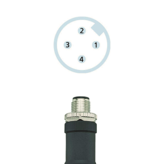 LED2WORK M12 Stecker gerade    200200-04 
