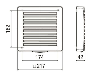 Maico Außenabdeckung Kunststoff PP 45 AK 