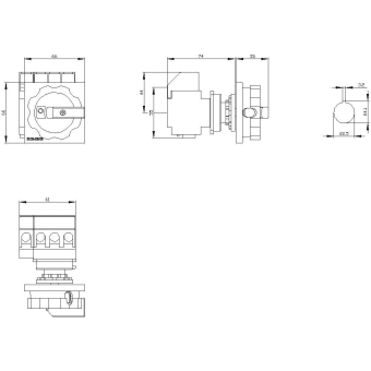 Siemens 3LD22541TL53 Not-Ausschalter 4p 