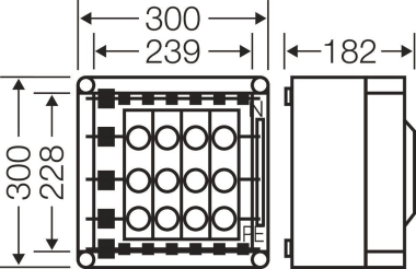 Hensel Sicherungsgehäuse 4x3x25A Mi 3222 