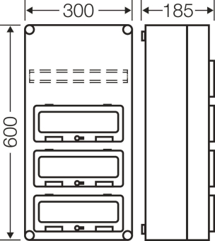 HENS Mi-Automatengehäuse 36 TE    MI1443 