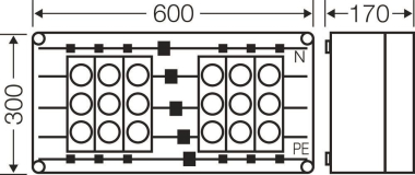 HENS Mi-Sicherungsgehäuse 6x63A   MI3464 
