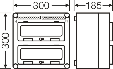 HENS Automaten-Gehäuse 2R 24TE 2  MI1222 