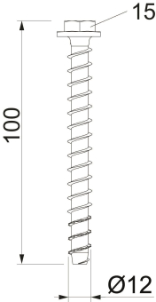OBO MMS+ SS 12x100 Sechskantanker 