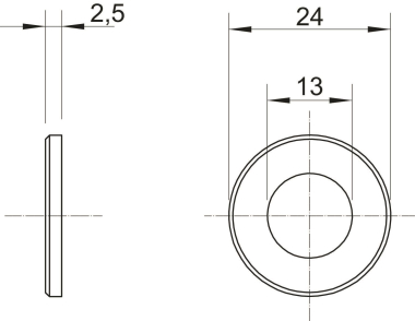 OBO WS M12 D24 A2 Unterlegscheibe M12 A2 