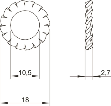 OBO SWS M10 A4 Fächerscheibe M10 A4 2B 