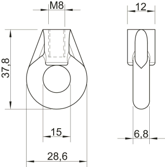 OBO 2084 M8 G Ringöse M8 Zn G 3463583 