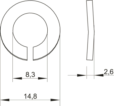OBO LWS M8 A4 Federring M8 A4 2B 3405089 