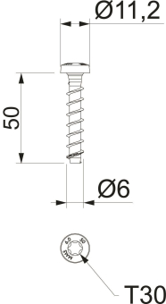 OBO MMS+ P 6x50 Rundkopfanker m.Panhead 