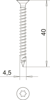 OBO 4759T 4.5x40 Sprint-Schraube 