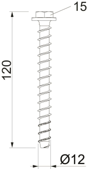 OBO MMS+ SS12x120 A4 Sechskantanker 
