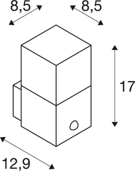 SLV GRAFIT E27 square Sensor     1006183 