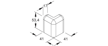 Kleinhuis Außeneck 90° 53,4x17mm SFA50.3 