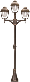 ALBE Mastleuchte Alu braunmessing 652041 
