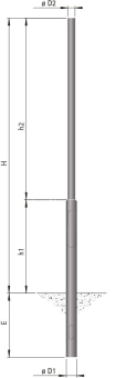 ALBE Stahlmast H=3000mm 690024    690024 