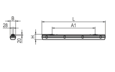 RIDI PFLO-R1X145/45ND Leuchte    0921240 