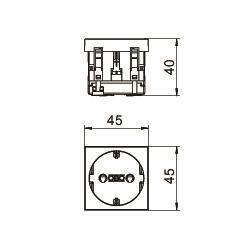 OBO STD-D0 AL1 Steckdose 0° 1f 