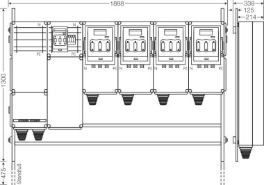 Hensel Ladeverteiler f. Mi EV 140kW 4001 