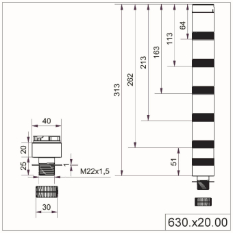Werma Adapter f.Einlochmontage  63072000 